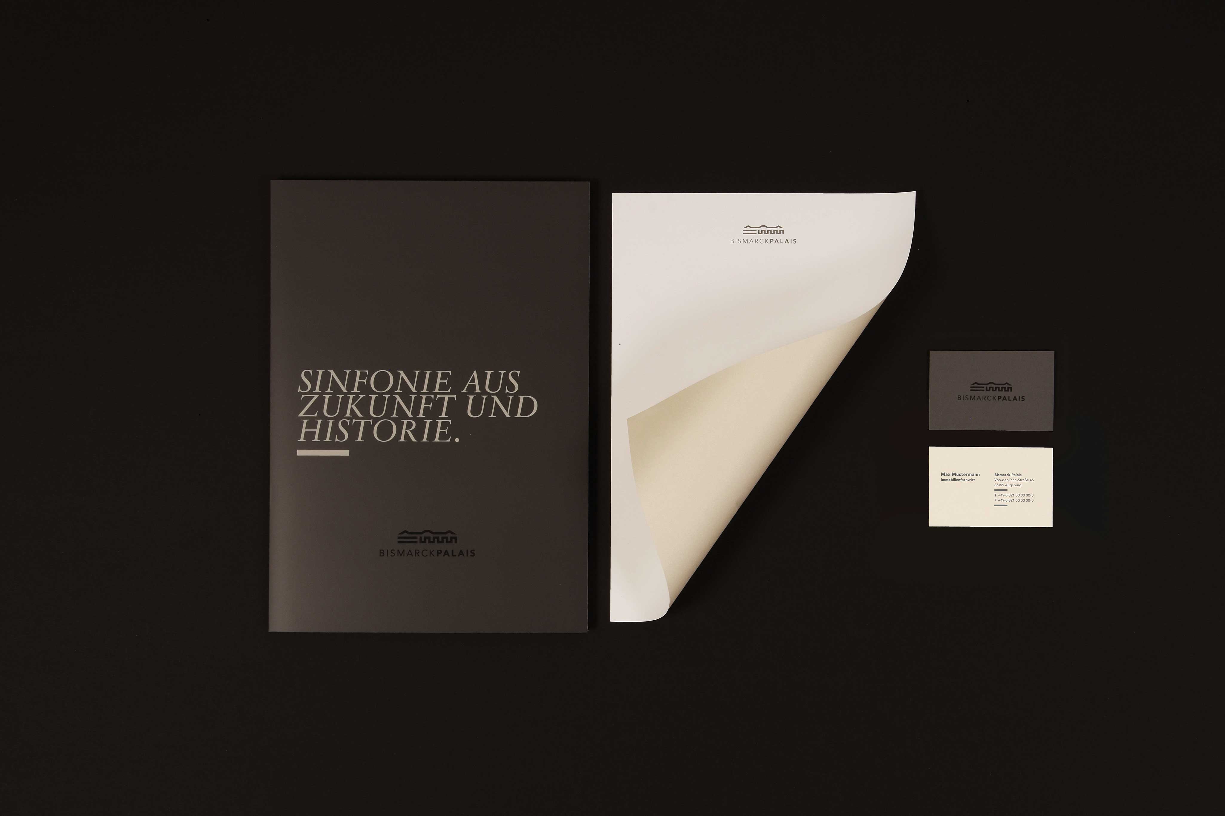 Geschäftspapiere Grafikdesign | Bismarck Palais | Augsburg