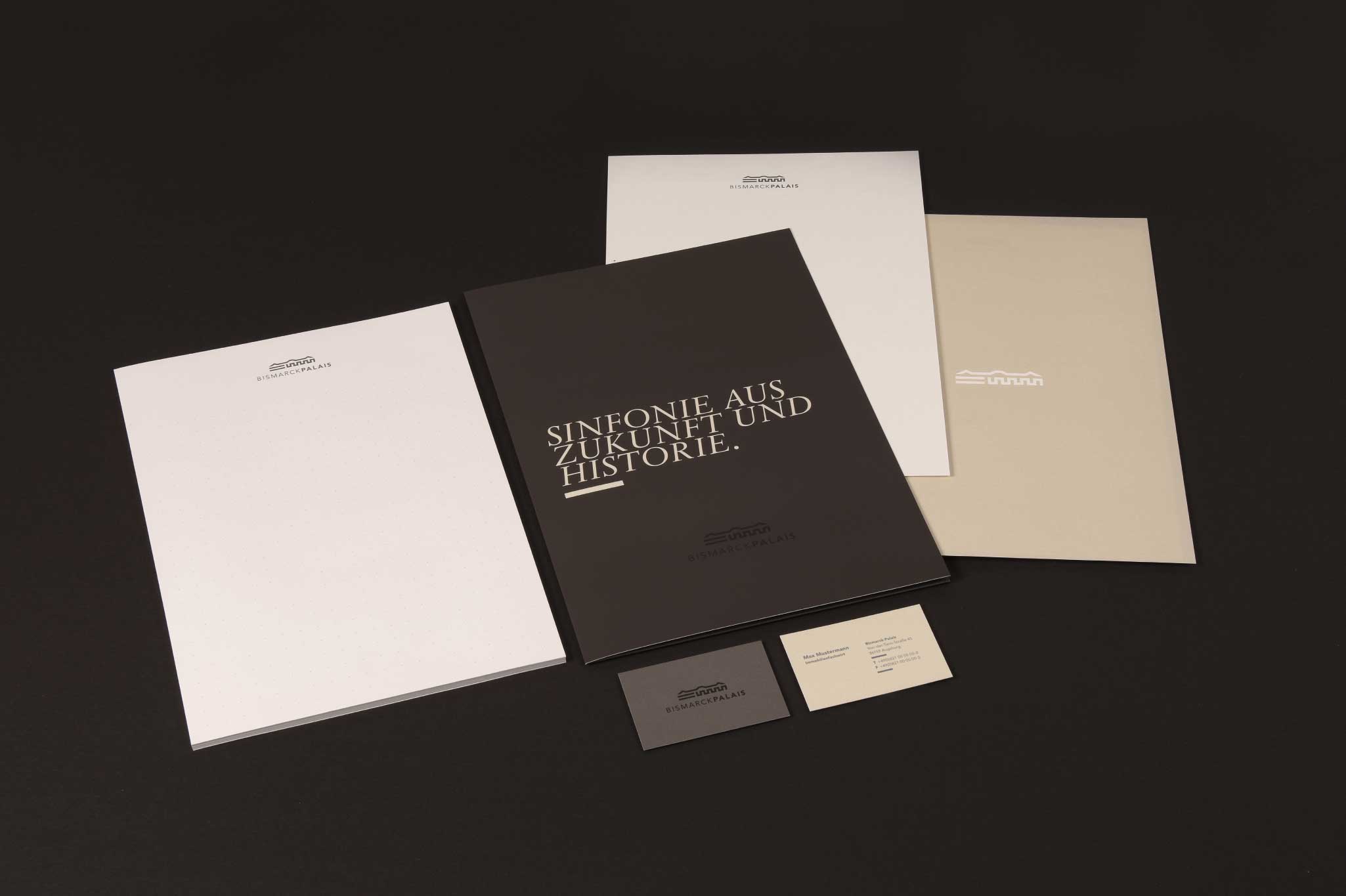 Geschäftspapiere Grafikdesign | Bismarck Palais | Augsburg