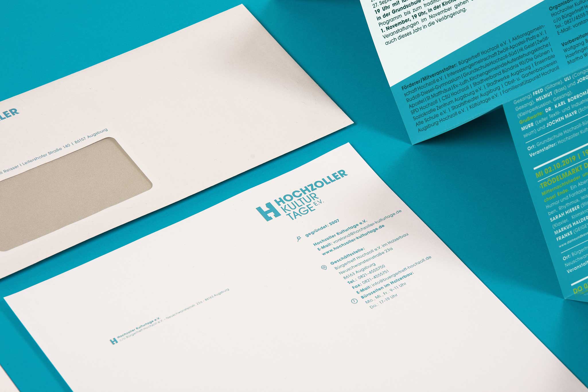 Briefpapier Design für Hochzoller Kulturtage in Augsburg