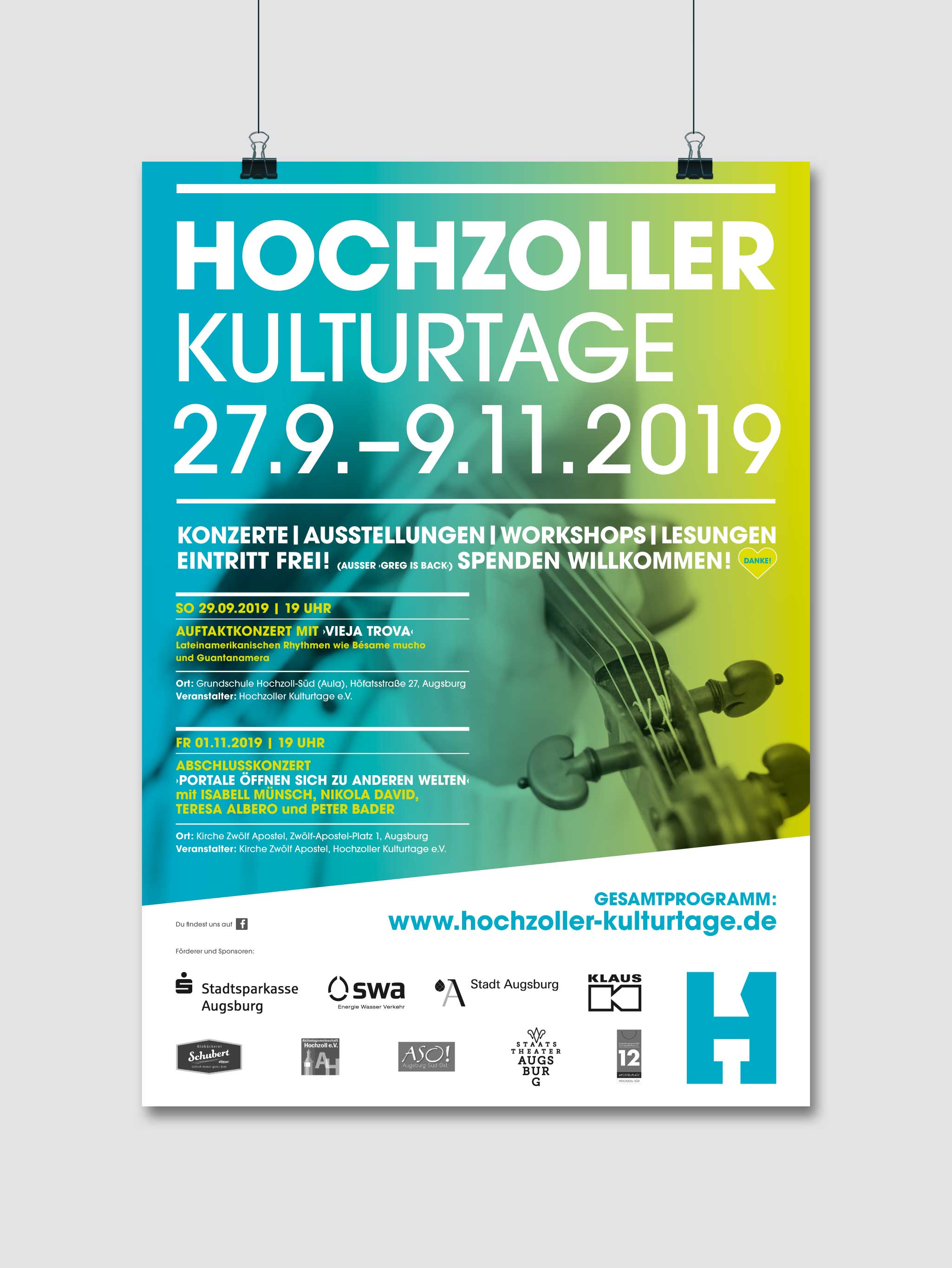 Plakat Design für Hochzoller Kulturtage in Augsburg